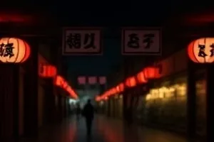 雾气弥漫的巷口挂着一盏昏黄的灯