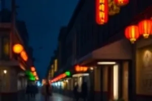 雨天青石板上撑开的纸伞与半截衣角
