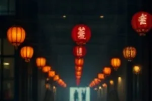 木桌上摆着一台老式收音机与旋钮